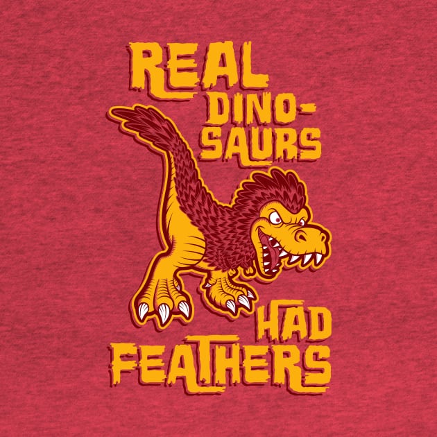 Real dinosaurs had feathers by VicNeko